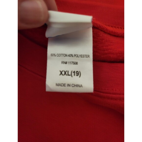 Disney Mickey & Friends Sweatshirt Juniors XXL 19 Red EUC Pullover - Picture 4 of 4